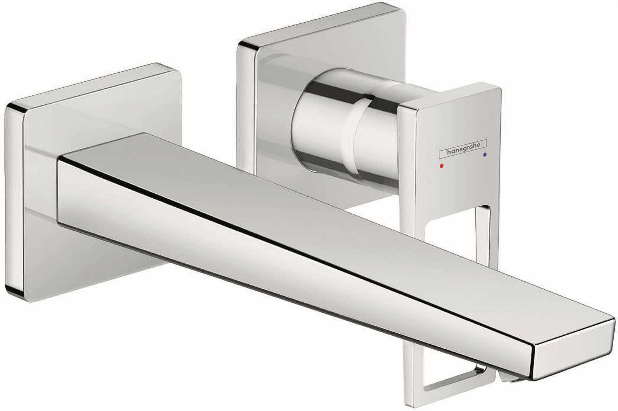 SleekFlow Brushed Nickel Wall-Mounted Modern Bathroom Faucet