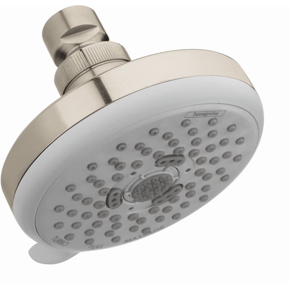 Hansgrohe Croma 100 Showerhead E 3-Jet, 2.5 GPM in Brushed Nickel