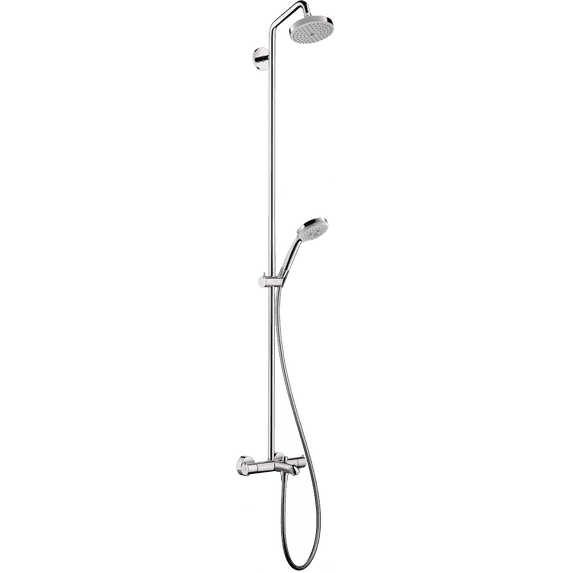 Hansgrohe Croma Showerpipe 150 1-Jet with Tub Filler, 2.0 GPM in Chrome