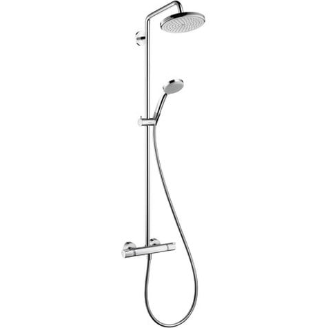 Hansgrohe Croma Showerpipe 220 1-Jet, 2.5 GPM in Chrome Showerhead