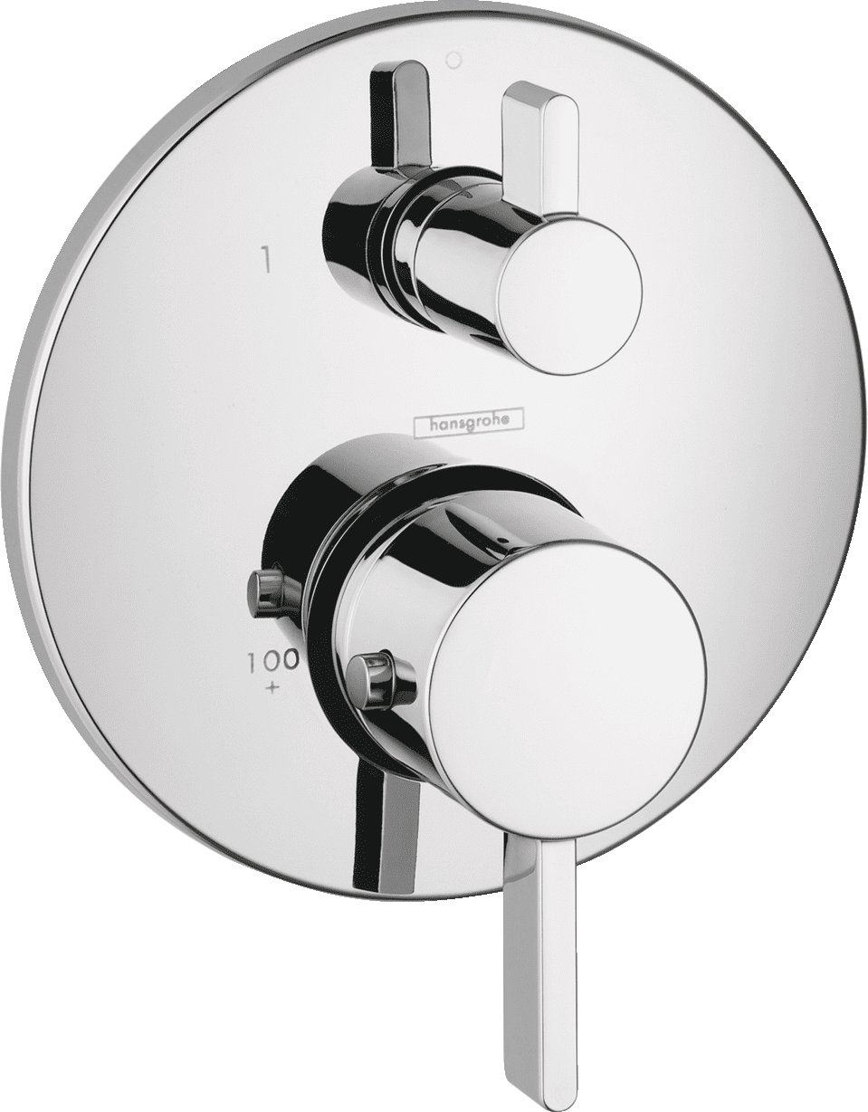 Chrome Thermostatic Shower Trim with Lever Handle
