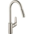 thumbnail image 1 of Hansgrohe Focus HighArc Kitchen with PullDown 1.75 GPM Steel Optik, 1 of 7