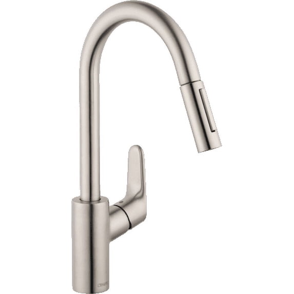 Hansgrohe Focus HighArc Kitchen with PullDown 1.75 GPM Steel Optik