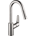 thumbnail image 1 of Hansgrohe Focus Prep Kitchen Faucet, 2-Spray Pull-Down, 1.75 GPM in Chrome, 1 of 5