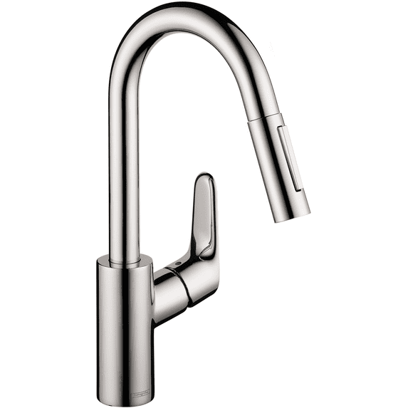 Hansgrohe Focus Prep Kitchen Faucet, 2-Spray Pull-Down, 1.75 GPM in Chrome
