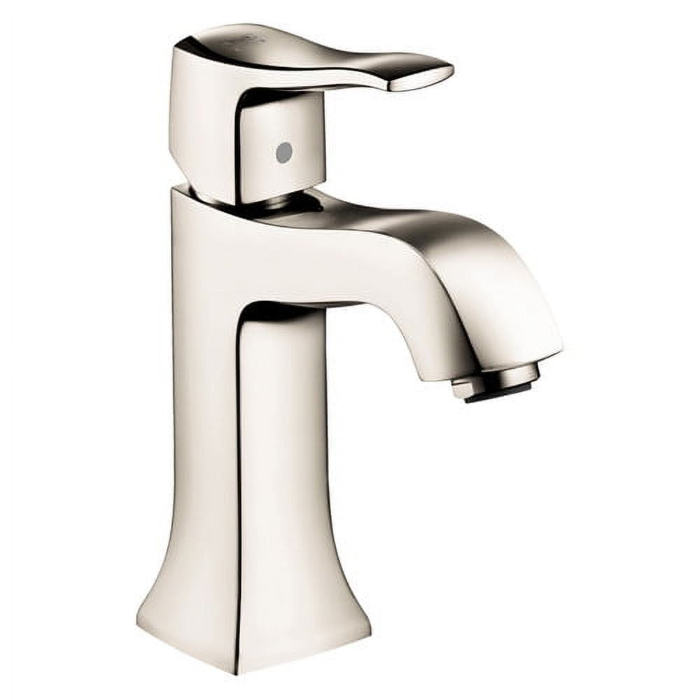 Sleek Polished Nickel Modern Single-Hole Faucet with Eco-Friendly Design