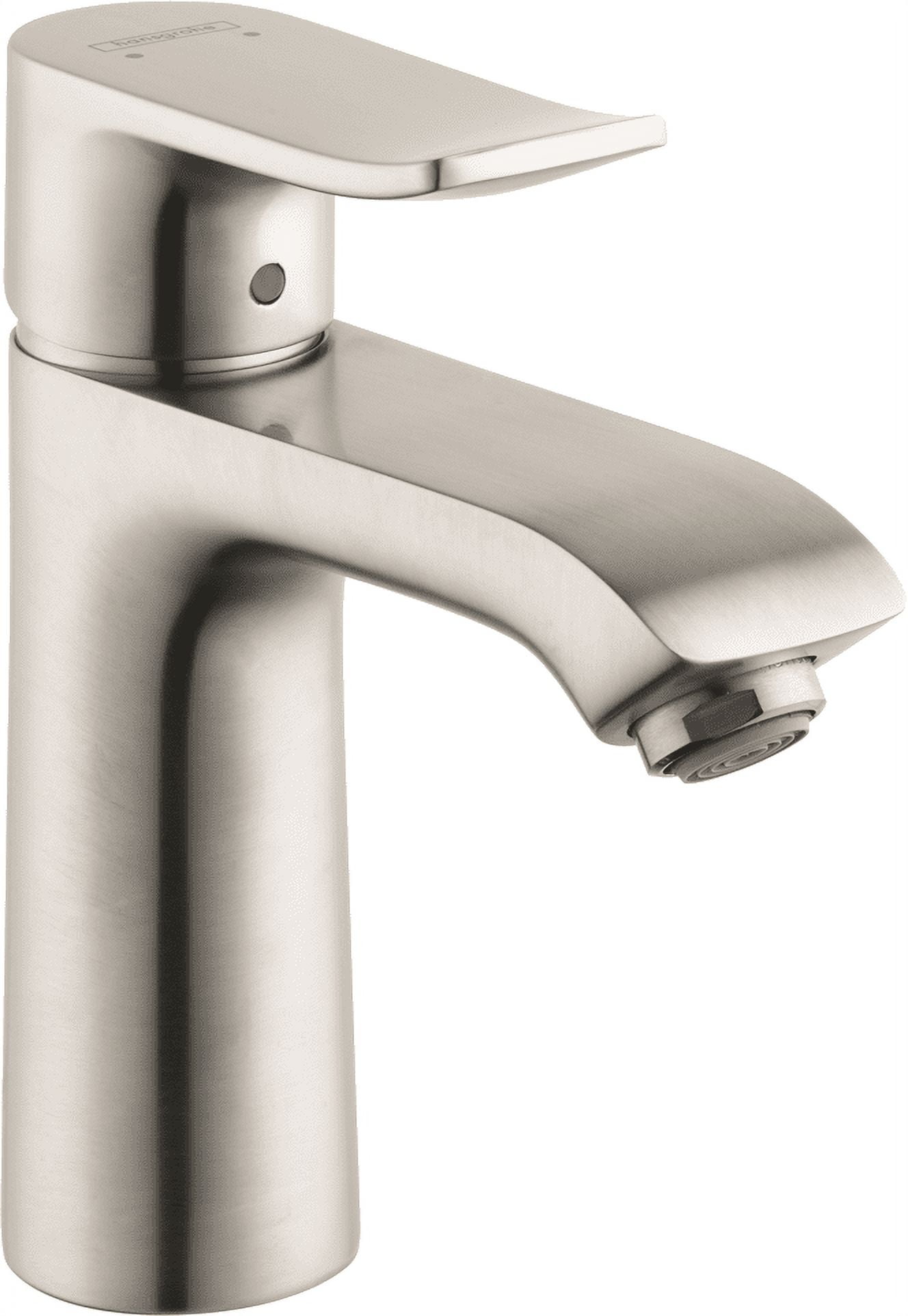 Brushed Nickel Modern Single Hole Bathroom Faucet