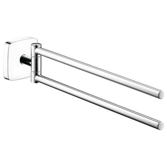 PuraVida 15 in. Twin Towel Bar in Chrome