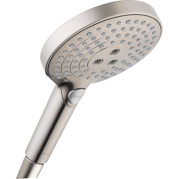 Hansgrohe Raindance Select S Handshower 120 3-Jet PowderRain, 2.5 GPM in Brushed Nickel