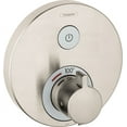 thumbnail image 1 of Hansgrohe ShowerSelect S Thermostatic Trim for 1 Function, Round in Brushed Nickel, 1 of 2
