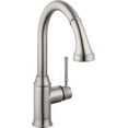 thumbnail image 1 of Hansgrohe Talis C Higharc Single Hole Kitchen Faucet with Pull Down 2 Spray Steel Optik, 1 of 7