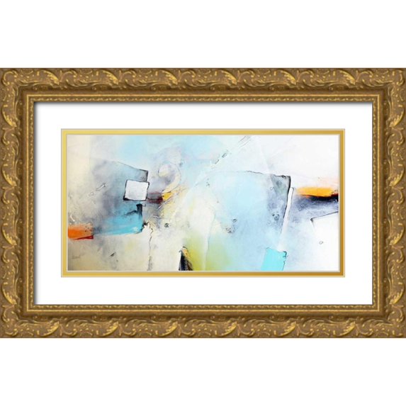 Hansl, Alfred 18x11 Gold Ornate Wood Framed with Double Matting Museum Art Print Titled - Wenn das Eis bricht