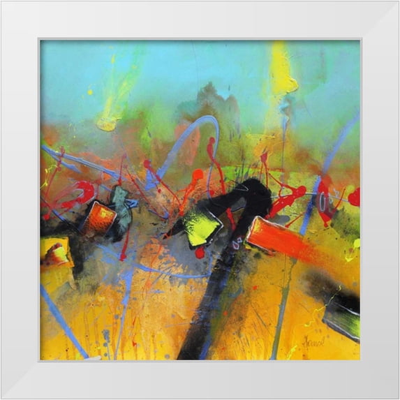Hansl, Alfred 26x26 White Modern Wood Framed Museum Art Print Titled - Uprising
