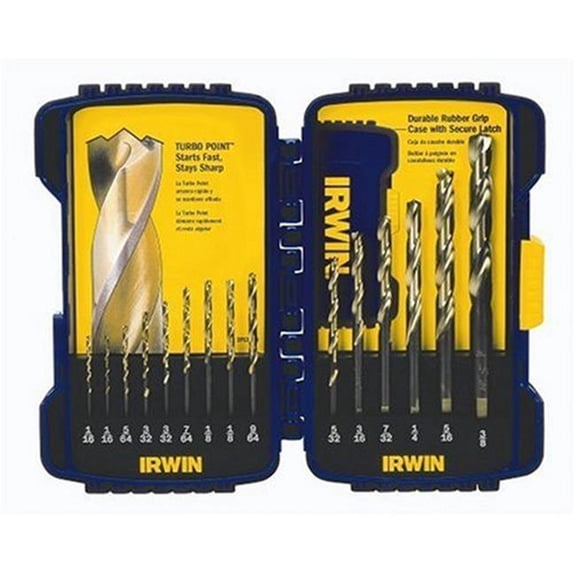 Hanson 15 Piece TurboMax Turbo Point Drill Bit Set