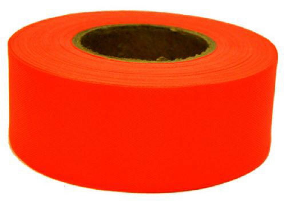 Hanson 17022 1-3/16" x 300' ft Bright Orange Vinyl Flagging Ribbon Marking Tape - Quantity of 4