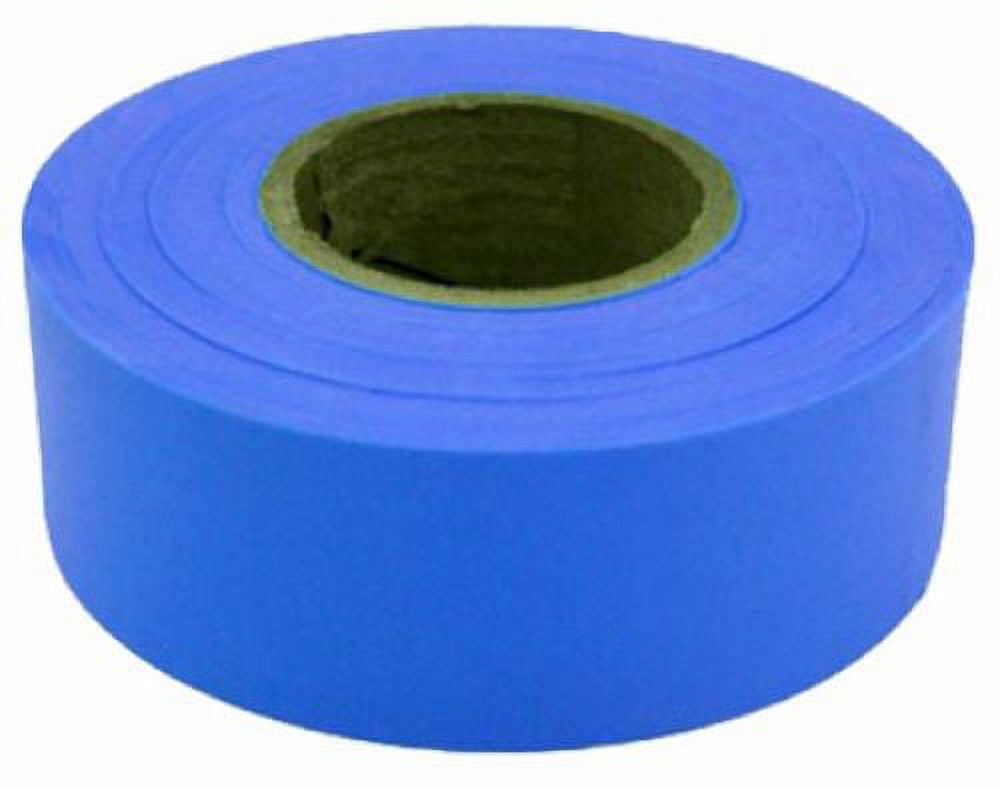 Hanson 17023 1-3/16" x 300' ft Bright Blue Vinyl Flagging Ribbon Marking Tape - Quantity of 12