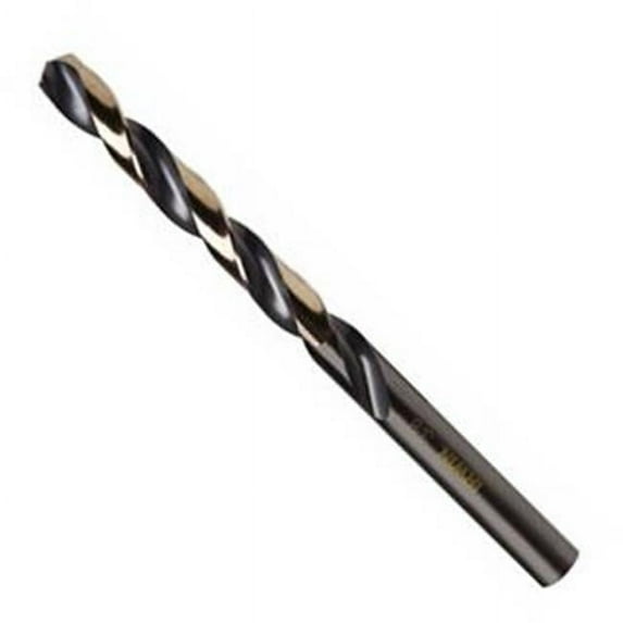 Hanson .25 in. Black and Gold HSS Fractional Straight Shank Jobber Length Drill Bit - Black and Gold - 1/4in.