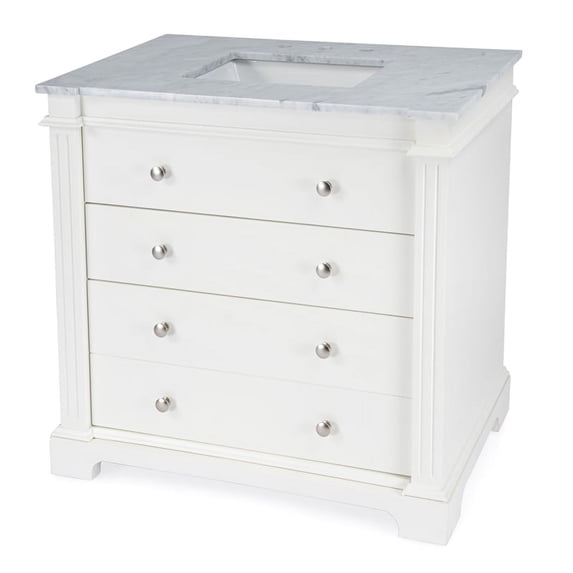 Hanson 36" White Single Bathroom Vanity Set