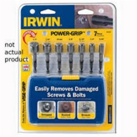 Hanson 394103A Bolt Extractor, 0.38 in. Reverse Spiral Teeth, 0.25 in. Hex Shank - Bulk