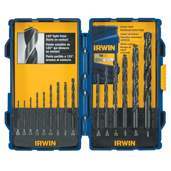 Hanson DRILL BIT 15PC BLACK OXIDE SET