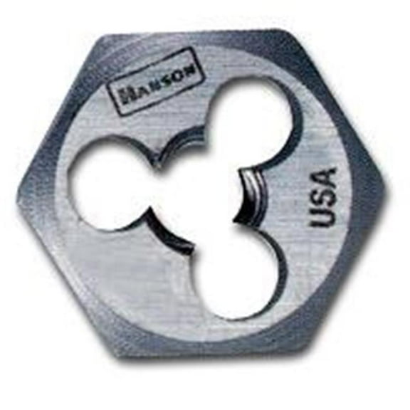 Hanson High Carbon Steel Hexagon 1-7/16 Inch Across Flat Die 14mm-1.25