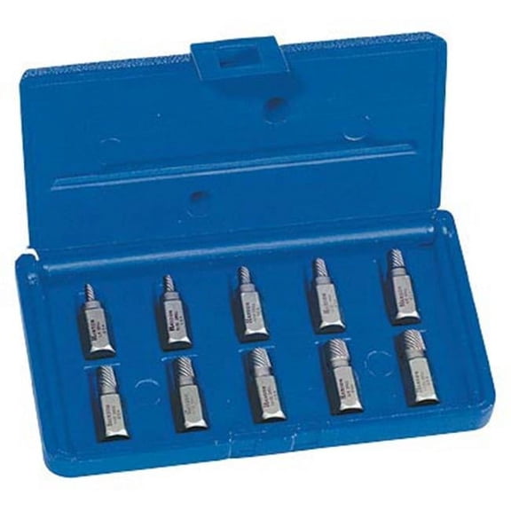 Hanson Irwin 10 Pieces Multi Spline Screw Extractor Set(1/8-13/32)