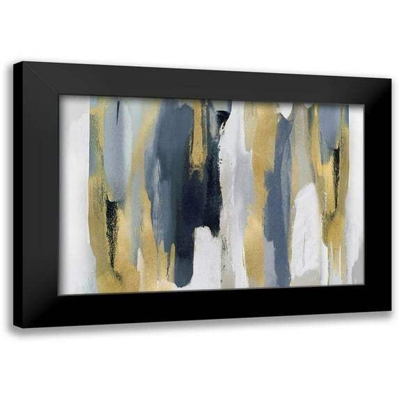 Hanson, Jackie 14x11 Black Modern Framed Museum Art Print Titled - Echoes in Blue and Gold I
