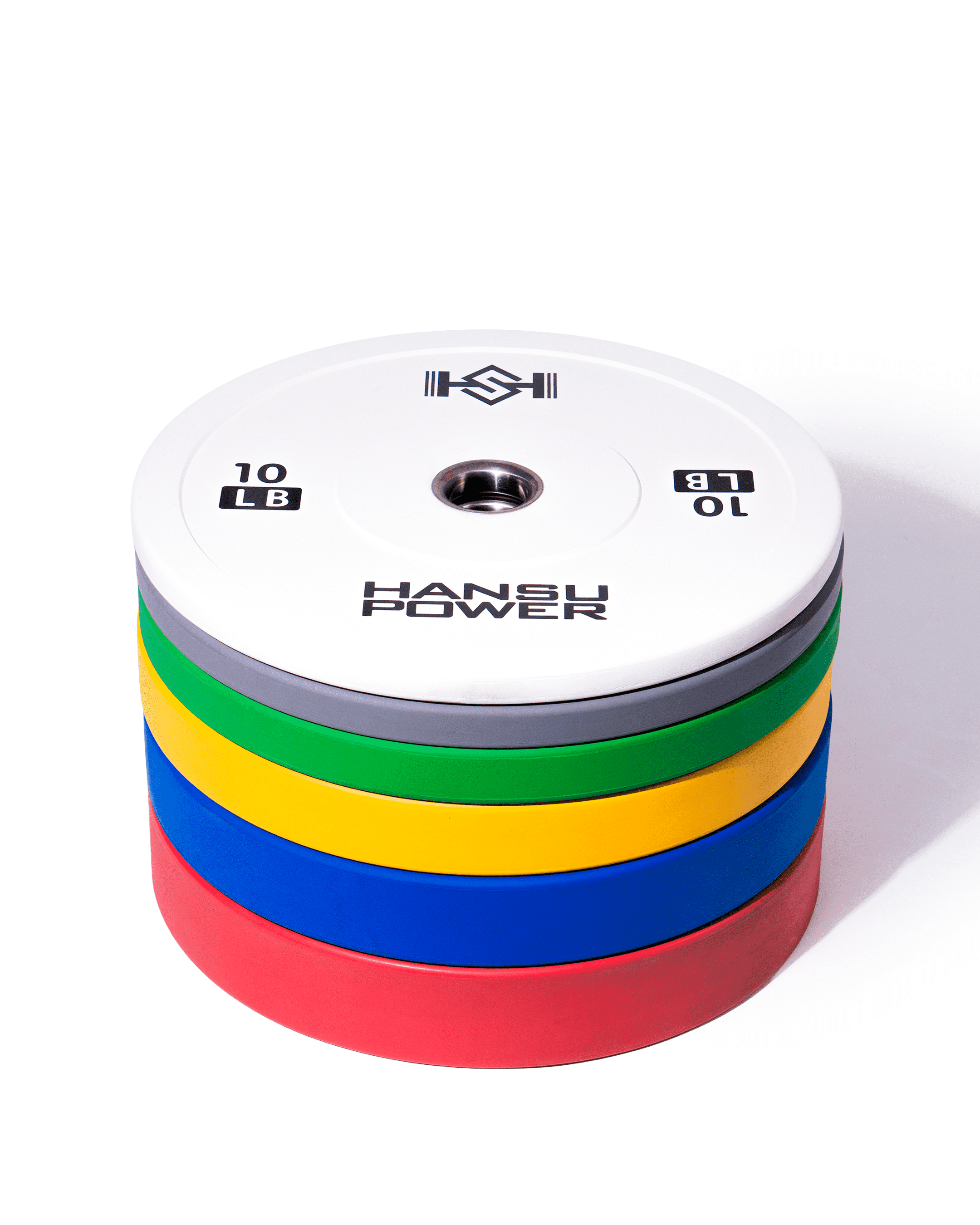 Hansu Power | Olympic Bumper Plate | Weight Plate | Competition | Colored | 370 Lbs Set | Commercial Grade | IWF