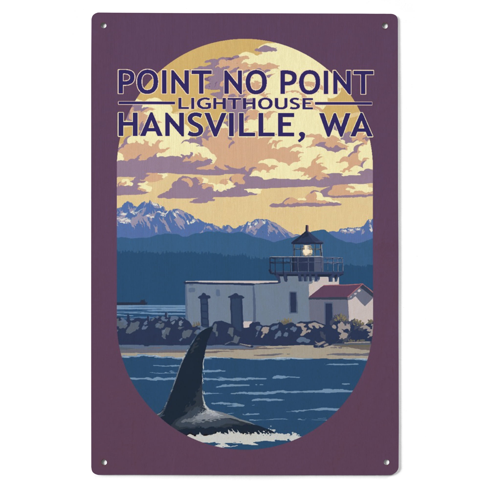 Hansville, Washington, Point No Point Lighthouse, Contour Birch Wood ...