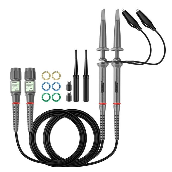 Hantek PP-80 2 PCS X1/X10 60MHz Oscilloscope Scope Clip Probes with Free Accessory Kit Pack For HP Tektronix Hitachi with oscilloscopes having bandwidth up to 60 MHz