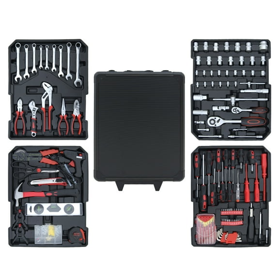 Hantinstom 900PCS Complete Home Tool Set Versatile Rolling Tool Kit for Professional Repair and Maintenance - Heavy and Duty Portable Tool Box with Wheels