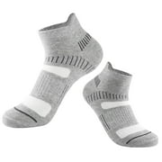 Hantrom Ankle Socks,Mens Socks,Men's Sweat Absorbing And Sports And Leisure Low Top Shallow Mouth Seasonal Short Socks,Crew Socks,Moisture Wicking Socks,Sport Socks,Grey