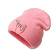 thumbnail image 1 of Hantrom Beanie,Baseball Cap,Outdoor Winter Adult Neutral Keep Warm Hats Decorate Knitted Woolen Hat,Crochet Hat,Skull Cap,Hats For Men,Pink, 1 of 1