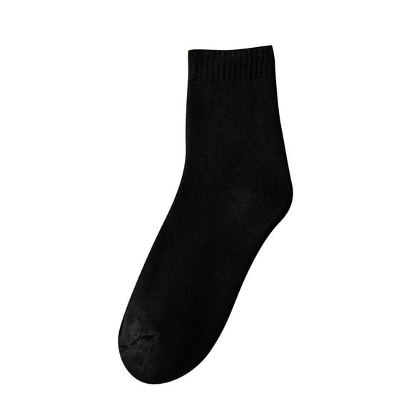 Hantrom Compression Socks for Women Womens Socks in Autumn and Winter Plus Velvet Padded Warm Towel Socks Ladies Long Cotton Socks Gifts for Women Crew Socks for Women Black