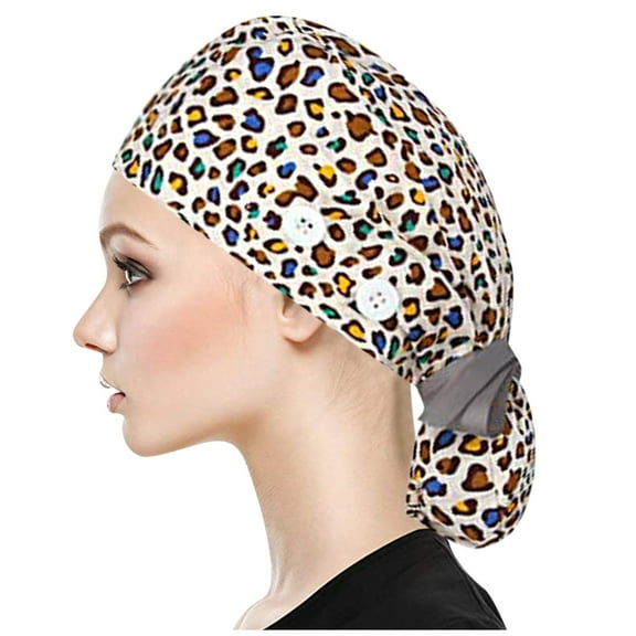 Hantrom Nurse Hat,Baseball Cap,Scrub Hat With Buttons With Sweatband Mens Bouffant and for Womens Cap Baseball Caps,Scrub Caps,Surgical Caps,Hats For Men,L