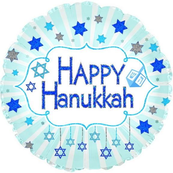 Hanukkah 17 Inch Mylar Balloons - 5 Count Pack
