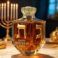 thumbnail image 1 of Hanukkah 2025 Dreidel Whiskey Bottle, Decanter Engraved with Traditional Dreidel Symbols, Hanukkah Limited Edition Bottles, Crown Cap Menorah Decoration, Jewish Collectible Gift for Festival, 1 of 6