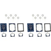 Hanukkah Buffet Appetizer Table Decorating Kit - Includes 12 label picks, 6 Small and 6 Large Tent Cards