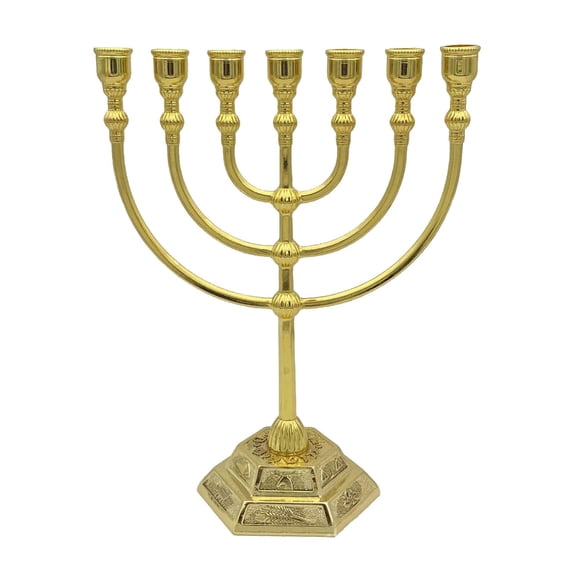 Hanukkah Candelabras Holder 7 Branch Stand for Festive Israel Centerpiece Decorations Candelabras
