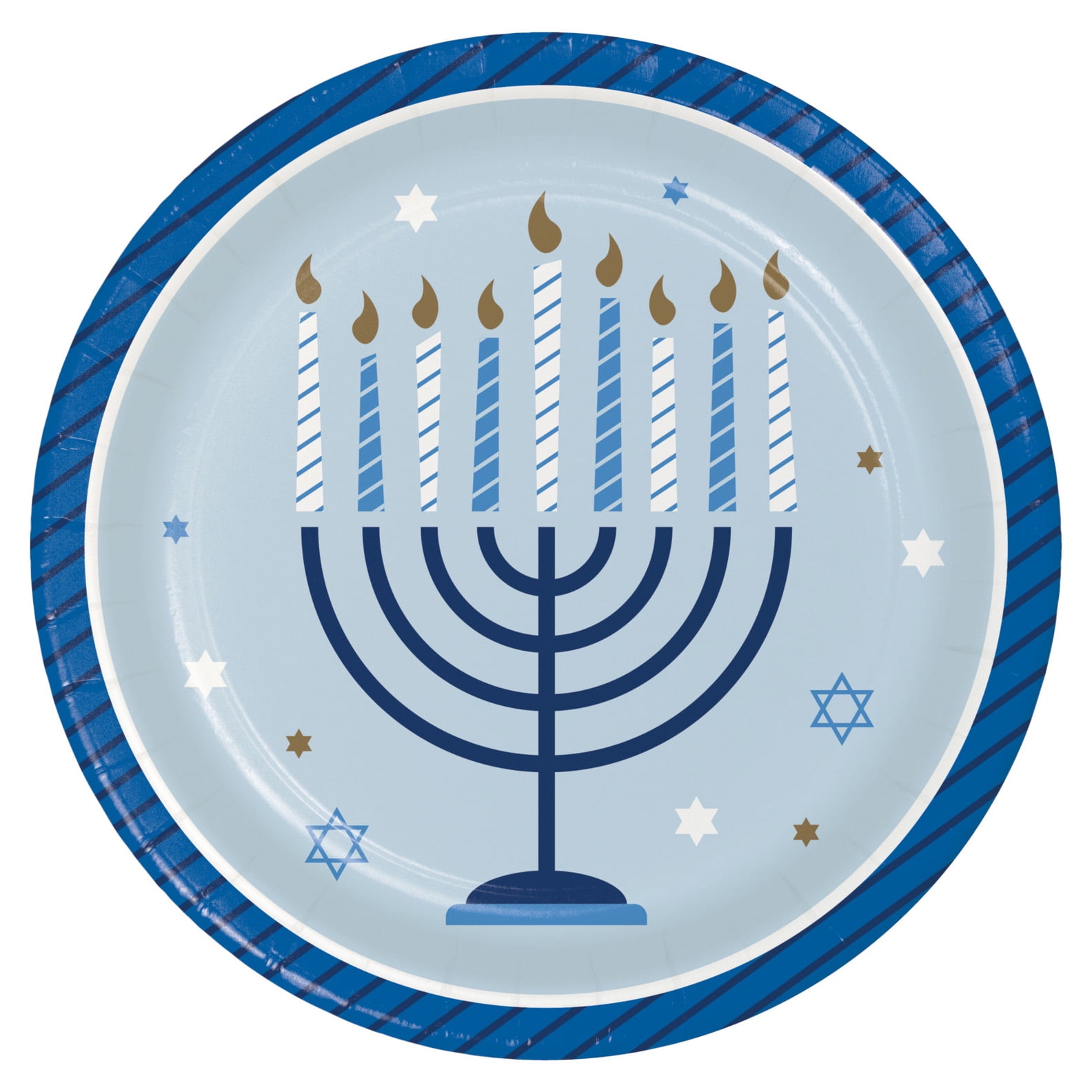 Hanukkah Celebration Dessert Plates 24 Count Serves 24 Guests Walmart