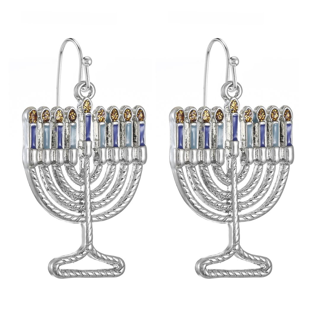 Hanukkah Celebration Women's Menorah Earrings, 1 Pair