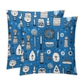 thumbnail image 1 of Hanukkah Chair Pillow Covers Set with Unique Patterns for Bed and Throw Pillows - Sizes 16x16, 18x18, 20x20 Inches for Various Occasions - Set of 2 Items, 1 of 6