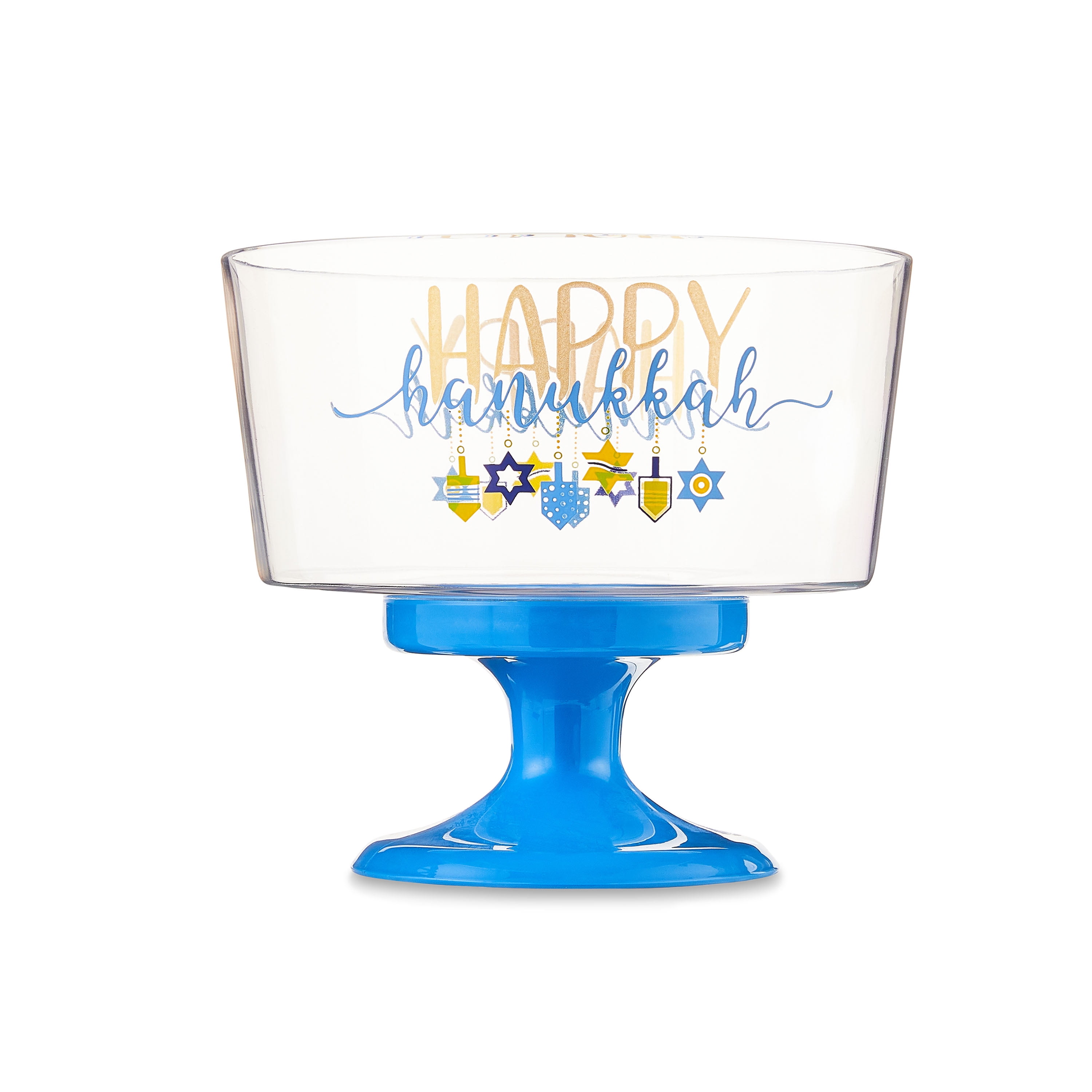 Hanukkah Clear Happy Hanukkah Snack Bowl, 1.8 Qt, by Way to Celebrate