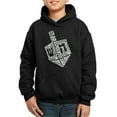 thumbnail image 1 of Hanukkah Dreidel - Boy's Word Art Hooded Sweatshirt, 1 of 2