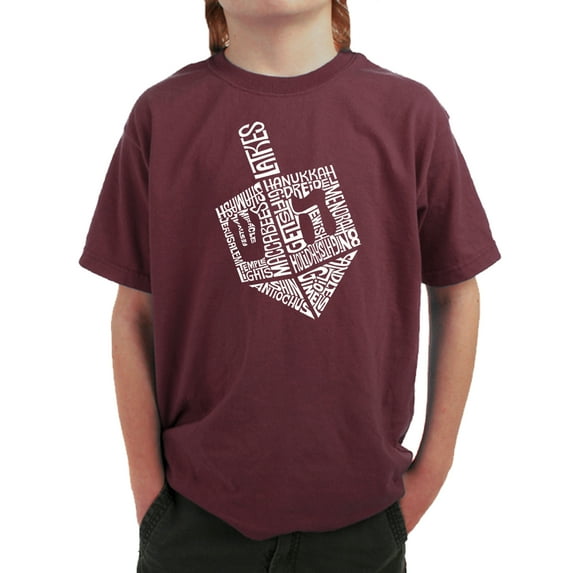 Hanukkah Dreidel - Boy's Word Art T-Shirt