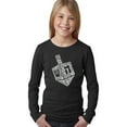 thumbnail image 1 of Hanukkah Dreidel - Girl's Word Art Long Sleeve T-Shirt, 1 of 2