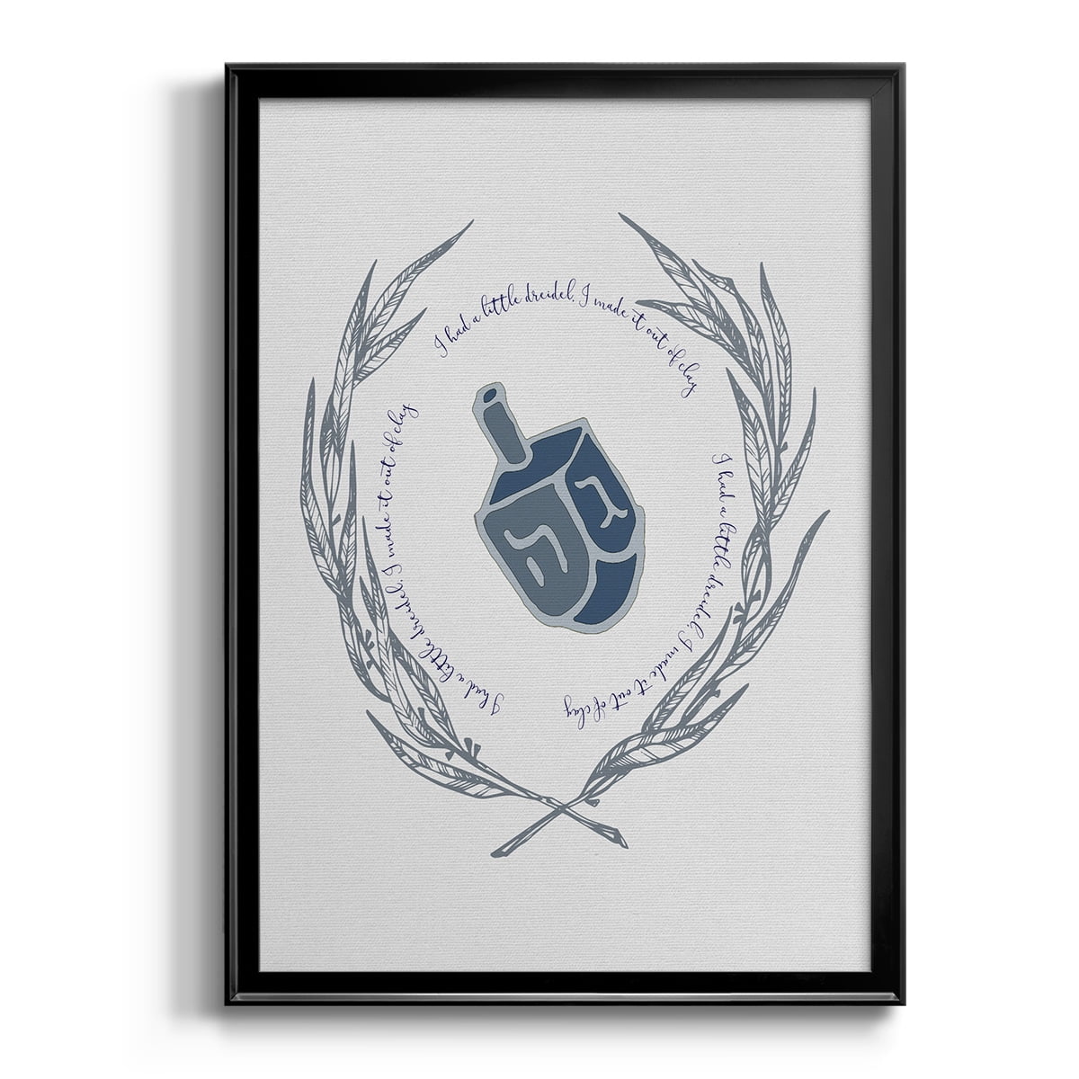 Hanukkah Dreidel Premium Framed Print - Ready to Hang