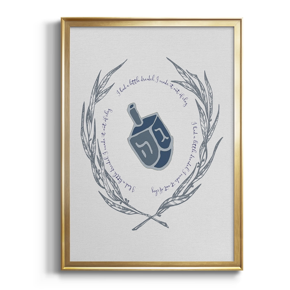 Hanukkah Dreidel Premium Framed Print - Ready to Hang