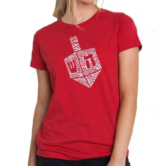 Hanukkah Dreidel - Women's Premium Blend Word Art T-Shirt