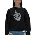 thumbnail image 1 of Hanukkah Dreidel - Women's Word Art Crewneck Sweatshirt, 1 of 2